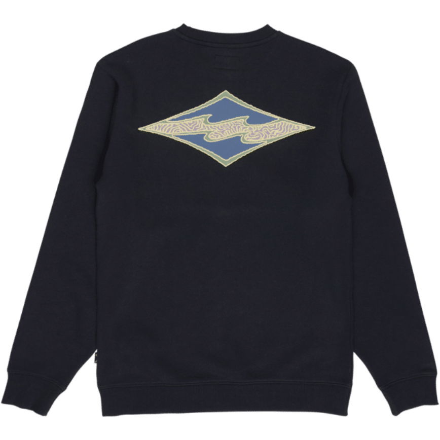 2026 Billabong Mens Foundation Crew Sweatshirt EBYSF00188 - Black